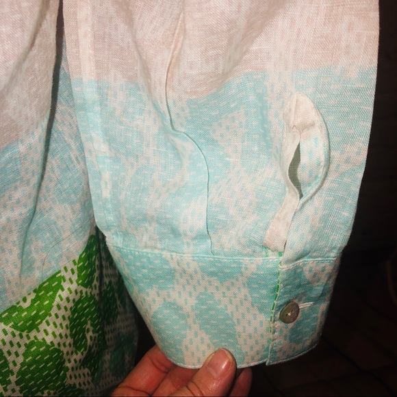 Paperwhite multicolored button down shirt. - Picture 6 of 8